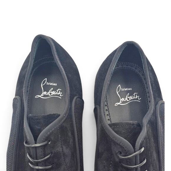Christian Louboutin Greggo Leather Mix Media Oxford Shoes Black EU 43 US 10 main image 6